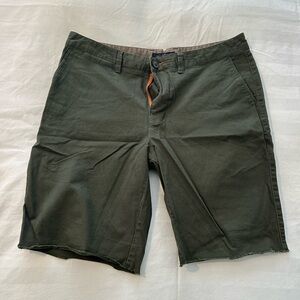 Roark Revival Olive Green Men's Flat Front Shorts